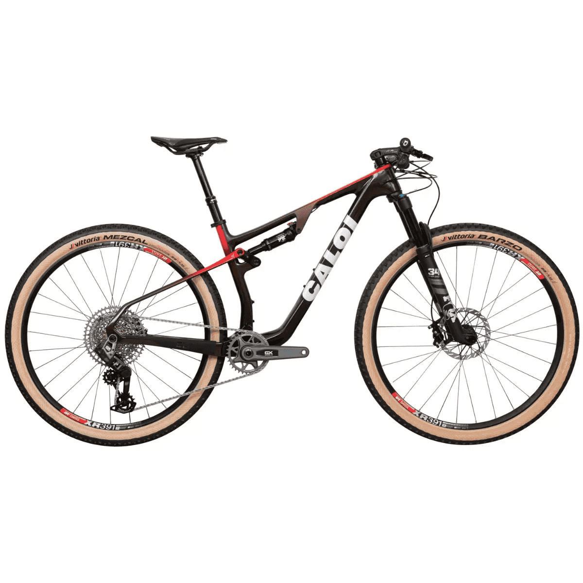 BIKE CALOI ELITE CARBON FS RACING 12V COR PRETO/VERMELHO