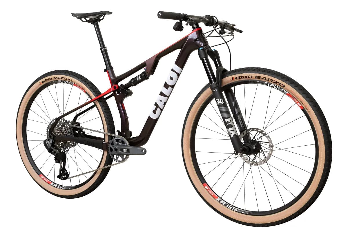 BIKE CALOI ELITE CARBON FS RACING 12V COR PRETO/VERMELHO