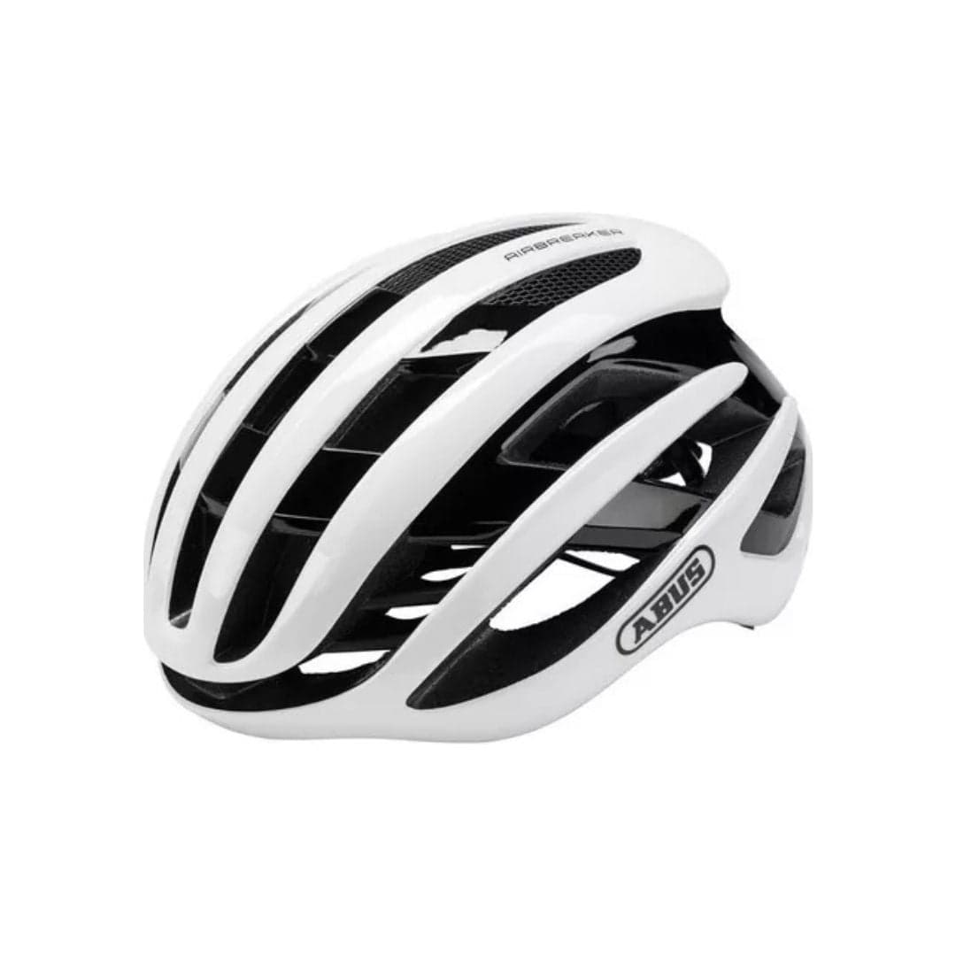 CAPACETE ABUS AIRBREAKER BRANCO POLAR BRILHANTE TAM P 51 55 CM