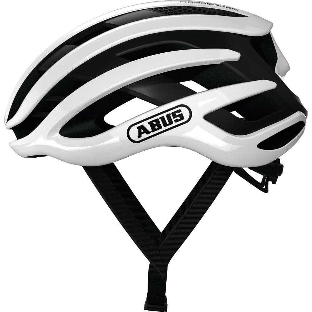 CAPACETE ABUS AIRBREAKER BRANCO POLAR/ BRILHANTE TAM. M 52-58 CM