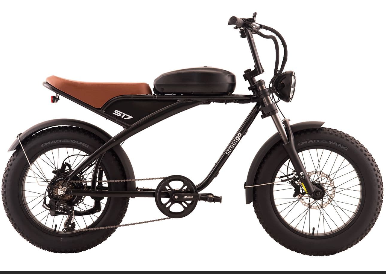 BICICLETA ELETRICA STREETGO ARO 20 S17 TOURNEY 7V PRETO